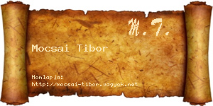 Mocsai Tibor névjegykártya